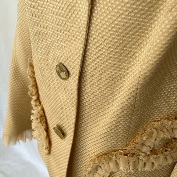 Designer Barbara Bates sand skirt suit vintage designer luxury Easter size 10 - Picture 3 of 7